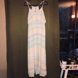 Lauren Conrad Blue Stripped Maxi Dress